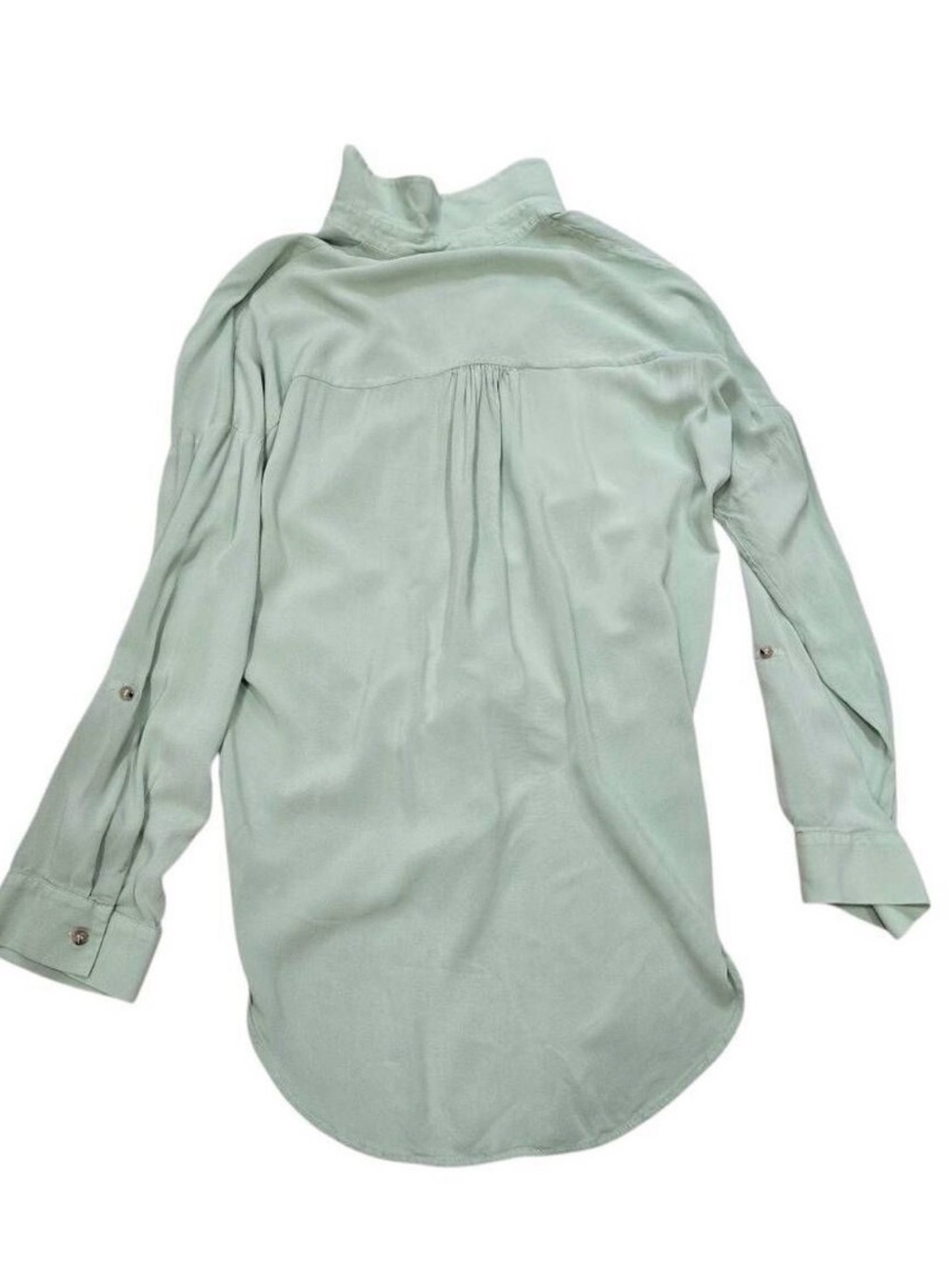 Maeve Anthropologie Pistachio Green Sandbridge Tie Front Shirt Medium - Picture 5 of 7